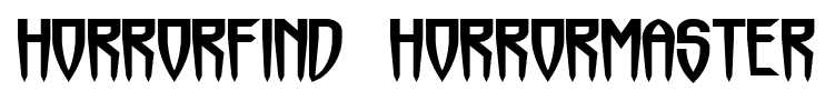 Horrorfind + Horrormaster font